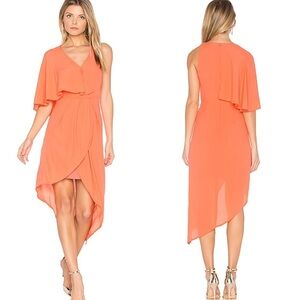Elliatt Glow Dress Blood Orange flutter dress